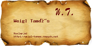 Weigl Tamás névjegykártya